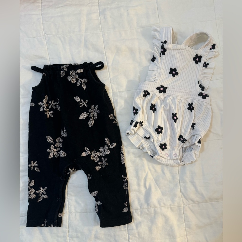 Cat & Jack Newborn Girls Rompers - Picture 1 of 6